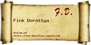 Fink Dorottya névjegykártya